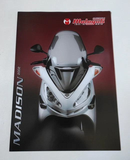 Malaguti Madison 125 et 400 de 2002 Deutsche Prospectus Catalogue Brochure Moto