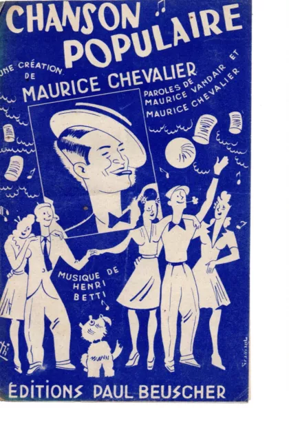 Partition cht guitare acc 1945  Chanson populaire - H. BETTI, Maurice CHEVALIER