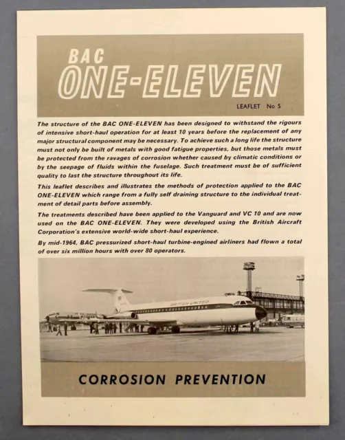 Bac1-11 Manufacturers Sales Brochure One-Eleven Corrosion Prevention Bua