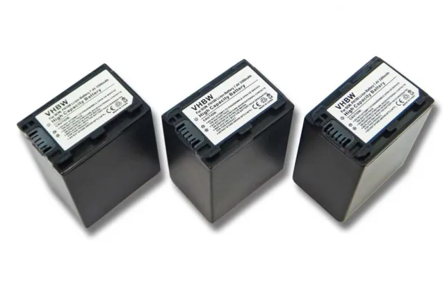 3x Batterie pour Sony Cybershot DSC-HX100, DSC-HX100V, DSC-HX200V 3300mAh