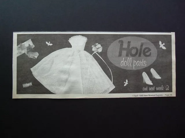 1995 - HOLE - Doll Parts Single - Press Advert / Mini Poster - Courtney Love
