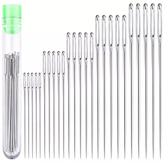 30pcs Easy Thread Self Threading Sewing Needles With Storage Tube