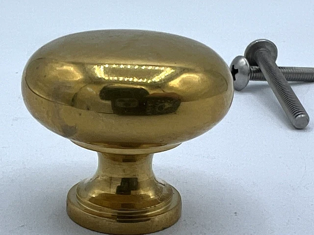 Rejuvenation Hardware Massey Round Cabinet Knob Unlacquered Brass Pottery Barn