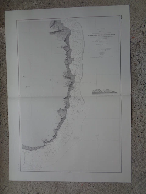 CARTE MARINE De la rivière Vaitoto à la pointe Arupa Tahiti - Taiarapu  1982