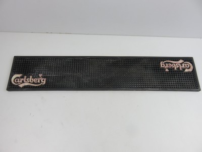 Tappetino in gomma tappeto BIRRA CARLSBERG RUBBER BAR PUB BARMAN TAPIS vintage 