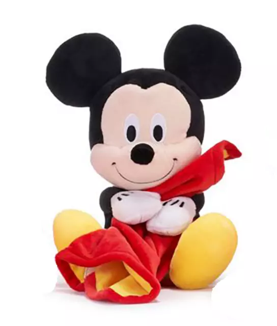 Mickey Mouse Micky Maus mit Decke 25cm Disney Stofftier Kuscheltier Merch Fan