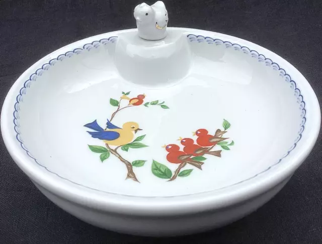 Rara piastra sughero riscaldata ad acqua vintage anni '70 design francese bird per bambino