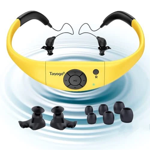 Waterproof Mp3 Player for Swimming, IPX8 8GB Underwater Music Headsets for Sp...