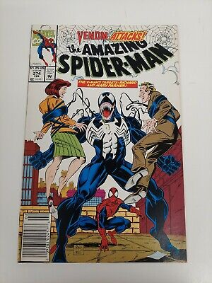 The Amazing Spiderman 374 VF Newsstand Venom Cover Marvel Comics