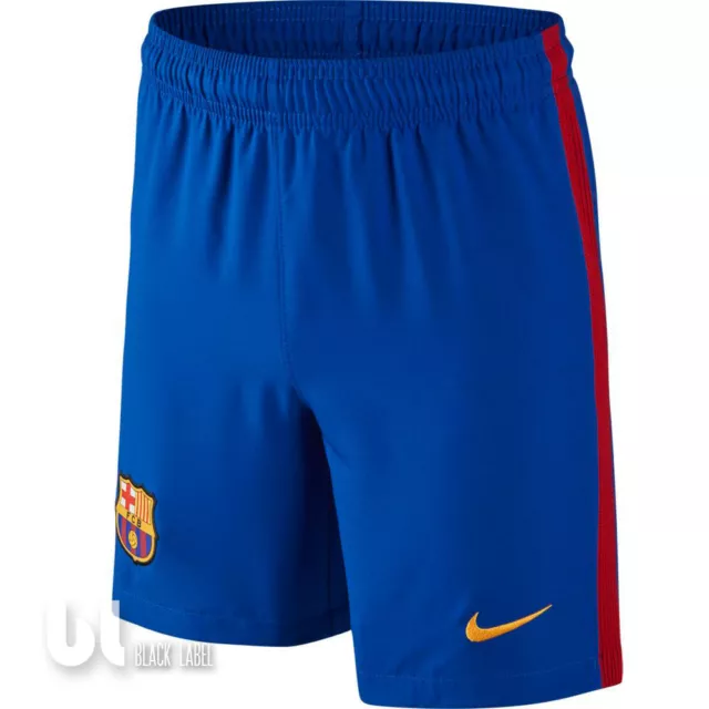 Nike FC Barcelona Stadium Home Goalkeeper Kinder Fussballshort Barca Hose Blau