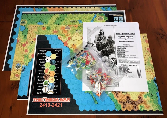 OMEGA WAR, SCI-FI, Armageddon, Ares #16, 200 counters + 4 maps + Rules ...