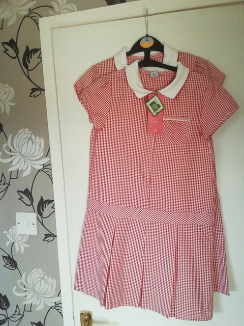 Tu Bnwt Girls Red White Checked School Dresses Age 9 Years Pack Of 2