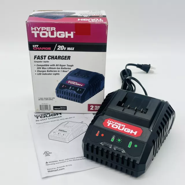 Hyper tough 20v hotsell battery charger manual