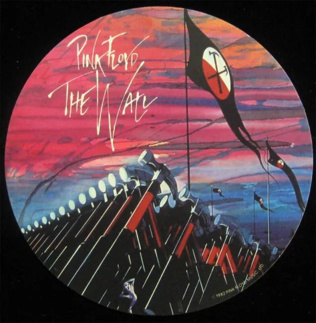Pink Floyd The Wall _RARE 1982 Promo Sticker Roger Waters Gerald Scarfe Movie lp