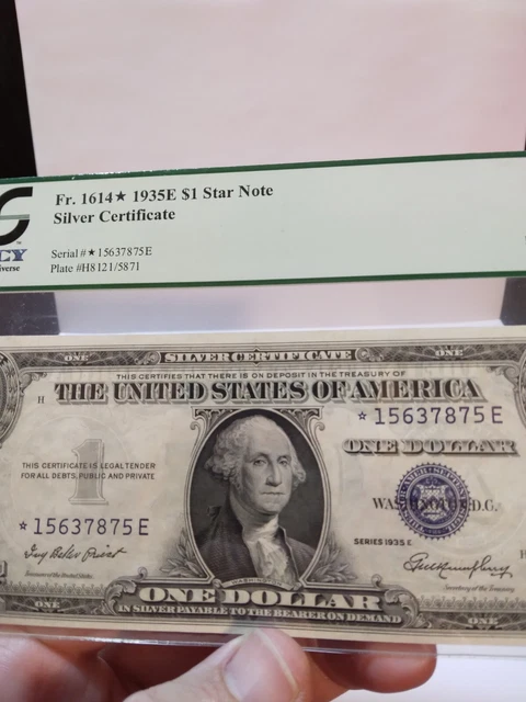 $1  1935E  Silver Certificate Star Note  Graded PCGS 64PPQ