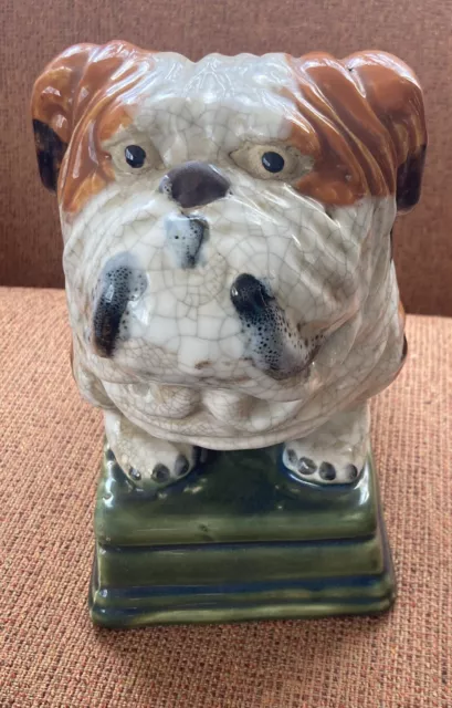 Vintage Japanese? Bulldog Ceramic Figure Hand Painted