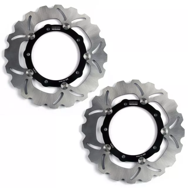 Rezo Wavy Front Brake 2x Discs / Pair for Yamaha Tracer 700 16-19