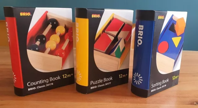 Brio Classic Book Puzzle Montessori Lernspielzeug ab 12 Monaten Holz Motorik Neu