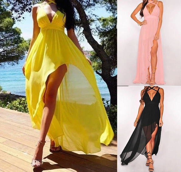 Vestiti Donna - Abiti Lunghi Sera Damigella Ballo - Eleganti per Sposa Cerimonia
