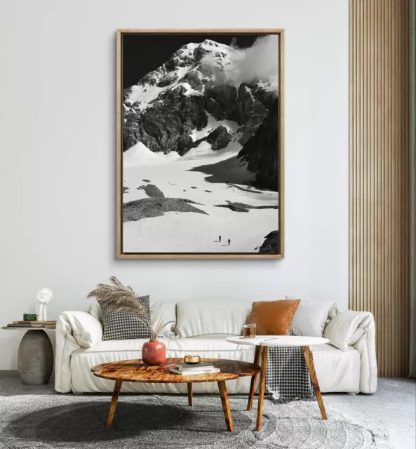 Quadro poster A3 montagna bianco e nero Alpi stampa fotografia alta definizione