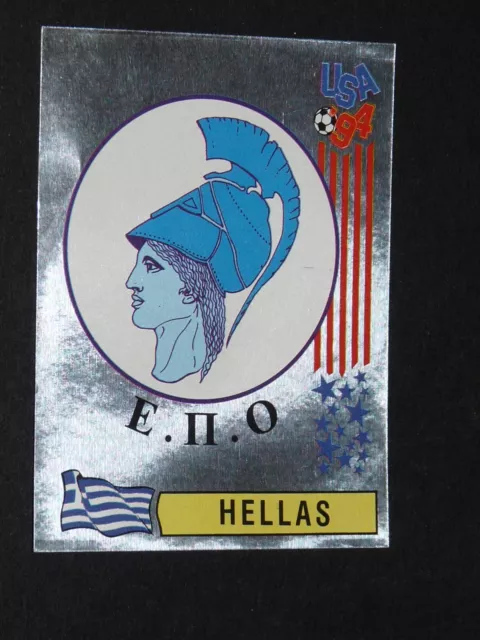 #230 Grece Hellas Badge Foil Panini Football Usa 94 Coupe Monde Fifa 1994