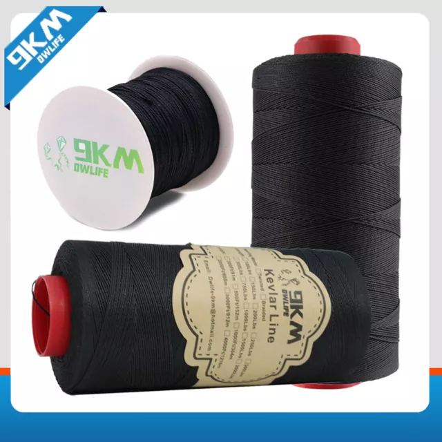 HEAVY DUTY 30M Test 100lb Black Kevlar Sewing Thread Line made with Kevlar  £4.99 - PicClick UK