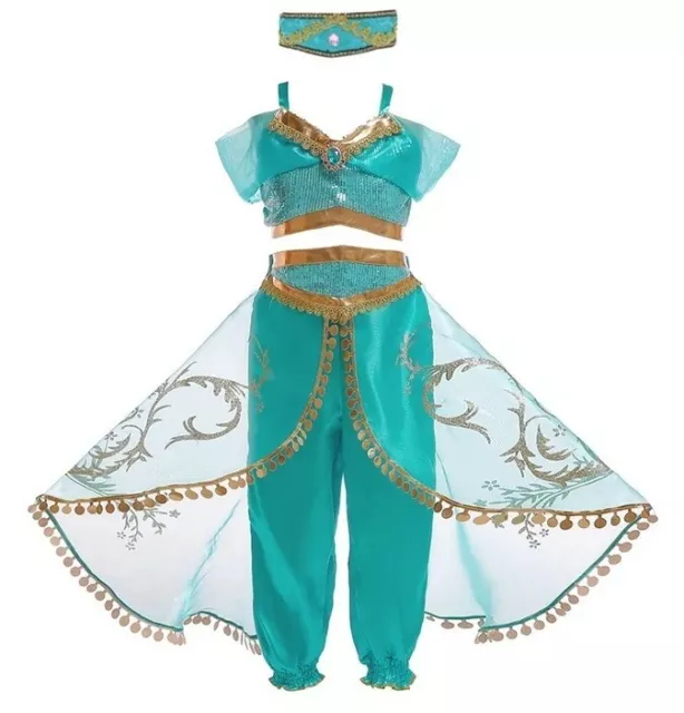 Costume Princesse Disney aladin Déguisement jasmine enfant taille au choix