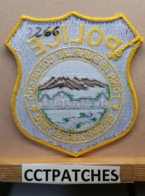 Town Of Fairplay, Colorado Police Shoulder Patch Co 2