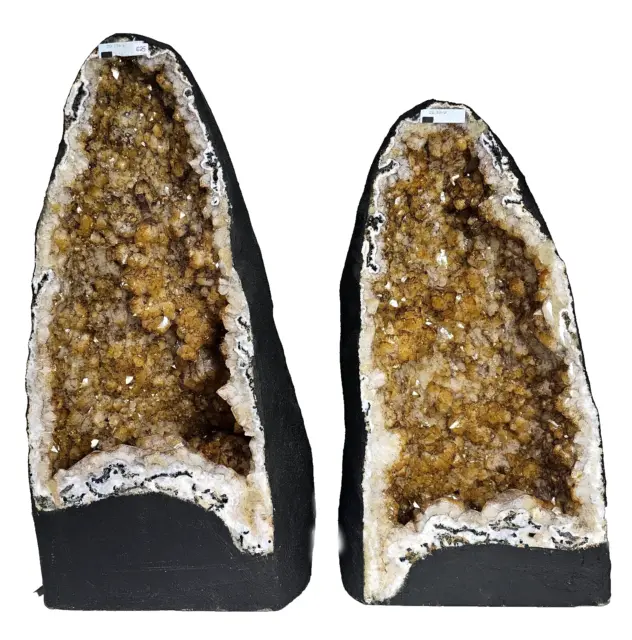 Citrindruse  Aus Amethyst Druse Kristall Edelstein Geode Bergkristall Quarz