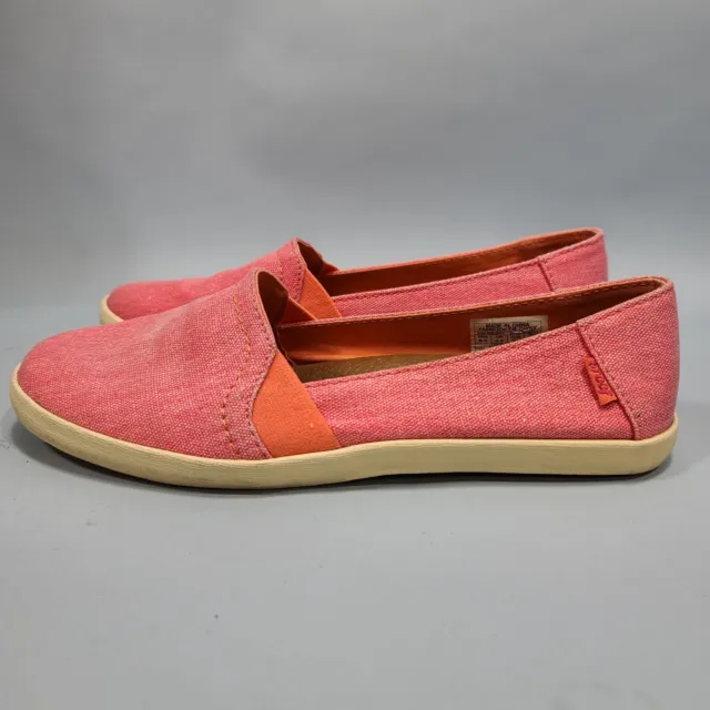 Reef Bella Costas Sun Drift Women's Size 6.5 Canvas Slip-on Shoes Pink RF-008204
