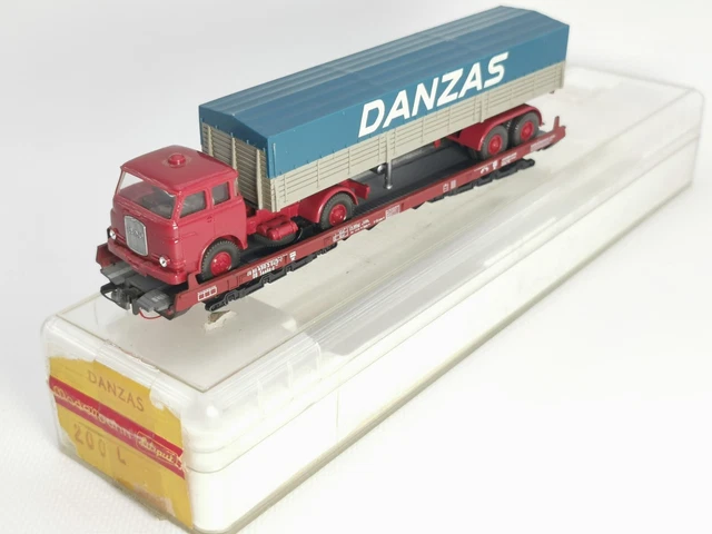 Liliput H0 201 ÖBB Rungenwagen mit Danzas Container (Gebraucht) in