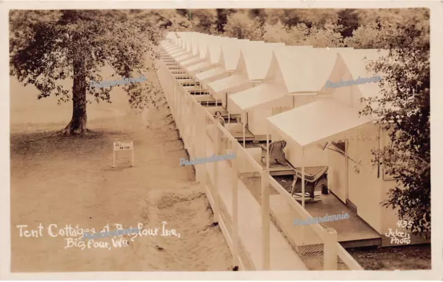 RPPC Big Four Inn WA Hotel Resort Destroyed Disaster Photo Vtg Postcard C27