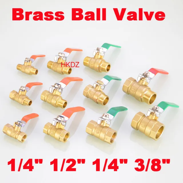 Brass Ball Valve Gate Female Male Thread Shut-off Handle Tap Switch Hose Water