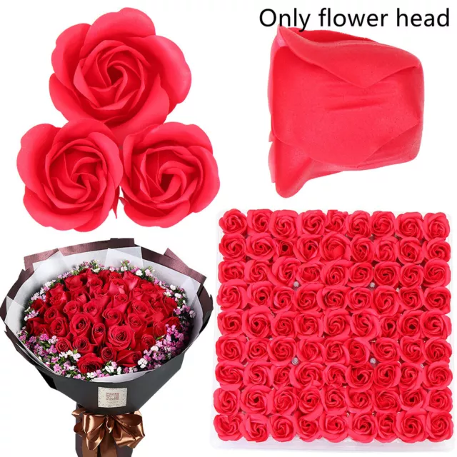 81Pcs Rose Bath Soap Flower Petal With Box For Wedding Valentine's Day Gift