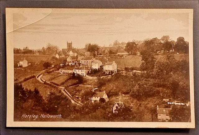 Horsley Nailsworth Postkarte C1920 Gloucestershire erhöhte Aussicht auf das ganze Dorf