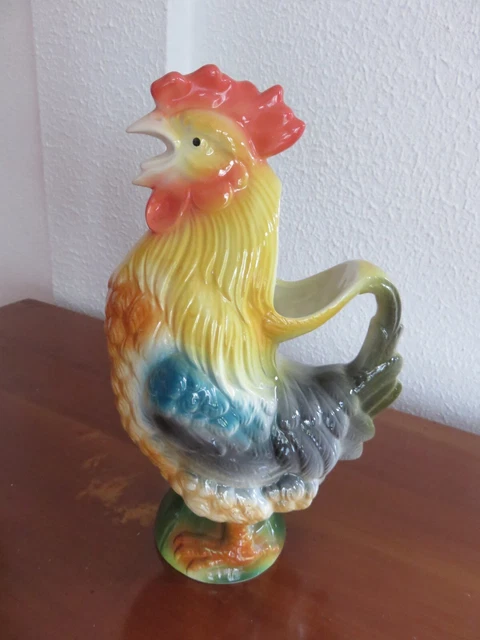 Pichet en barbotine forme coq