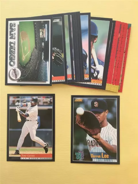 1994 Score San Diego Padres Team Set 21 Cards With Rookie Traded Derrek Lee RC