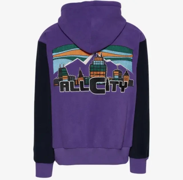 New Just Don Sherpa All City Mountain Hoodie Pull Over Quarter Zip Size XL NWOT