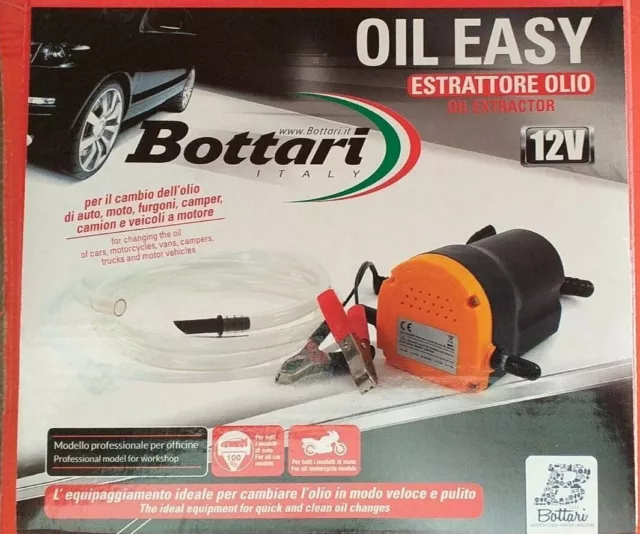 Estrattore Olio Elettrico per Auto e Camion Universale 12V Pompa Aspira Liquidi