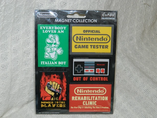 Nintendo Magnet Collection NES Control Italian Boy Clinic Power NEW