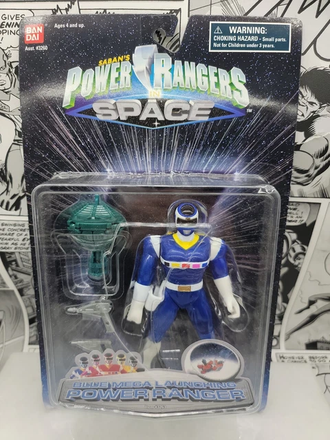 POWER RANGERS IN Space Mega Launching Blue Ranger Figure With Flying ...
