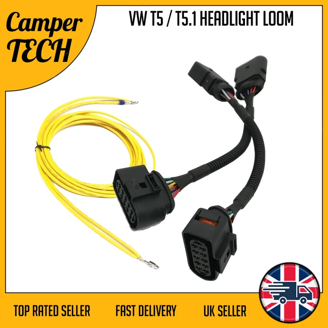 VW TRANSPORTER T5 To T5.1 Facelift Headlight Loom T5.1 Facelift