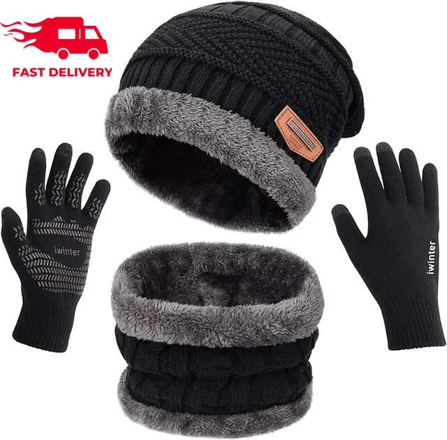 Set guantes para el frio bufandas hombre mujer invierno gorros bufanda