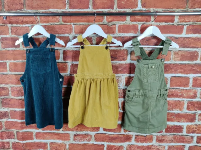 Girls Bundle Age 4-5 Years Fatface Next H&M Pinafore Dress Set Cord Denim 110Cm