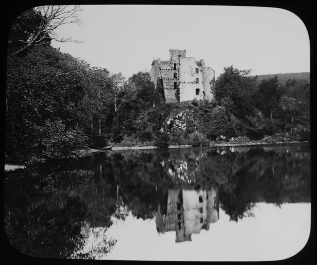 ANTIKE GWW Magic Latern Rutsche INVERGARRY CASTLE C1890 VIKTORIANISCHES FOTO SCHOTTLAND