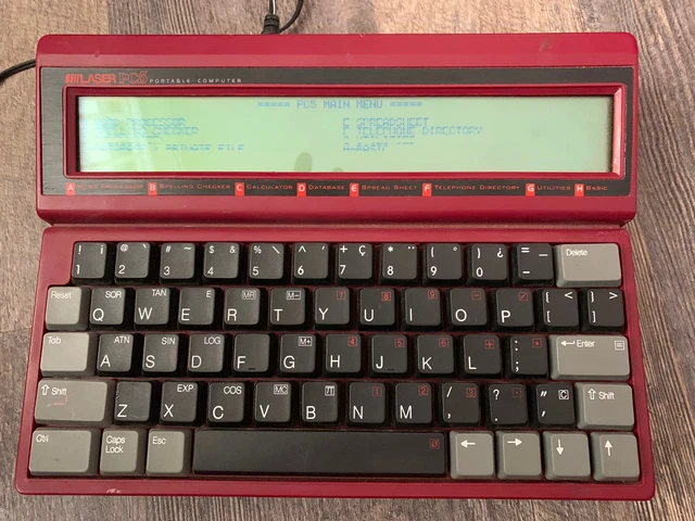 Vintage Portable Computer Laser PC5 - Red