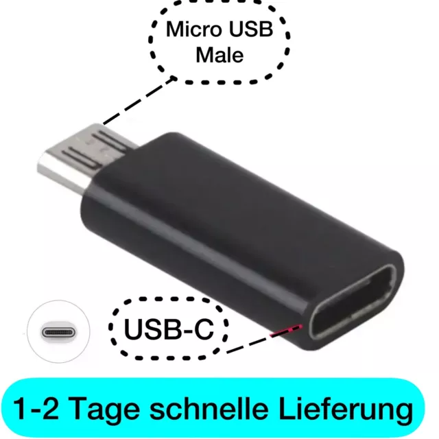 USB-C Adapter Buchse auf Micro-USB Ladeadapter für Huawei Xiaomi Samsung OPPO LG