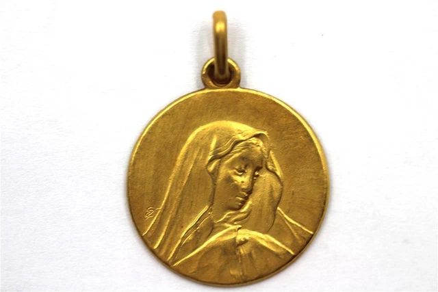 18k solid gold on sale virgin mary pendant