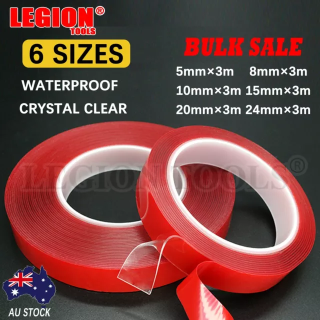 Double-sided Clear Transparent Acrylic Adhesive Tape Foam Mounting Strong Gel Au