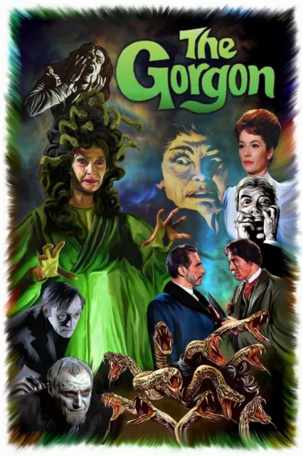 the gorgon hammer horror a5. original print.artwork.by paul winters